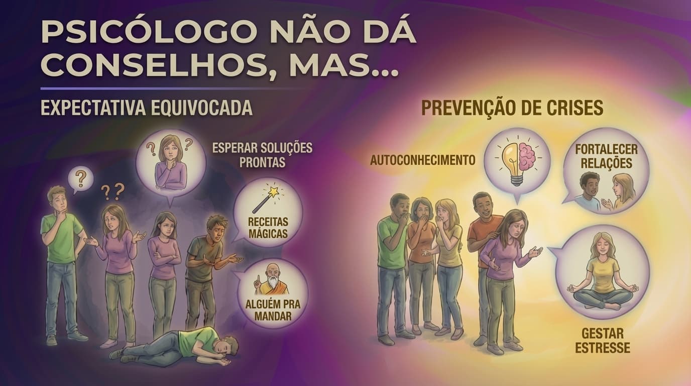 Psicólogo não dá conselhos: o que realmente acontece na terapia