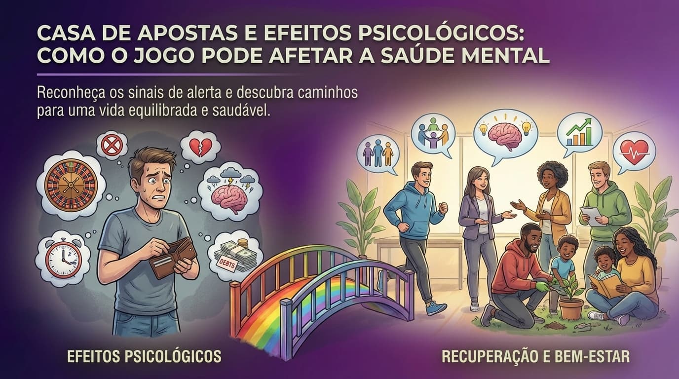 Casas de apostas e efeitos psicológicos: impactos na saúde mental e sinais de alerta