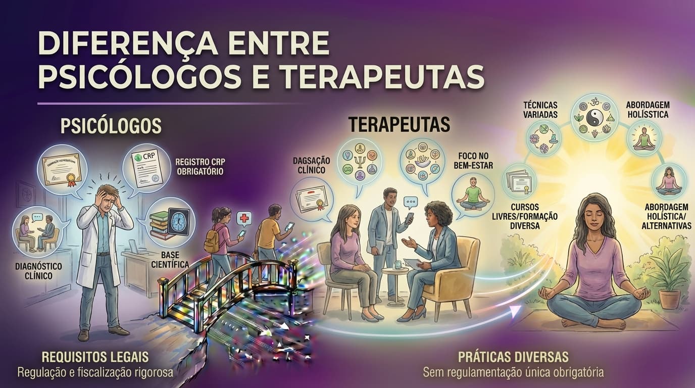 Diferença entre psicólogo e terapeuta: formação, atuação e quando procurar cada um