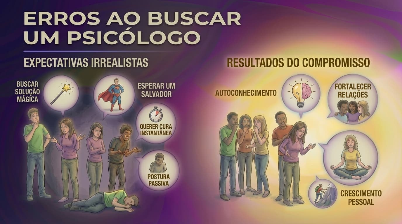 Erros ao buscar um psicólogo que "tem a solução" para seus problemas
