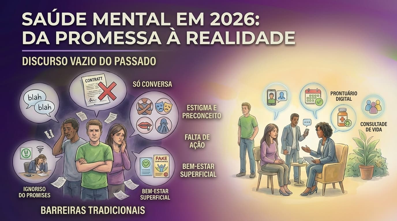Promessa de saúde mental em 2026: por que cuidar da mente será prioridade real, não discurso vazio