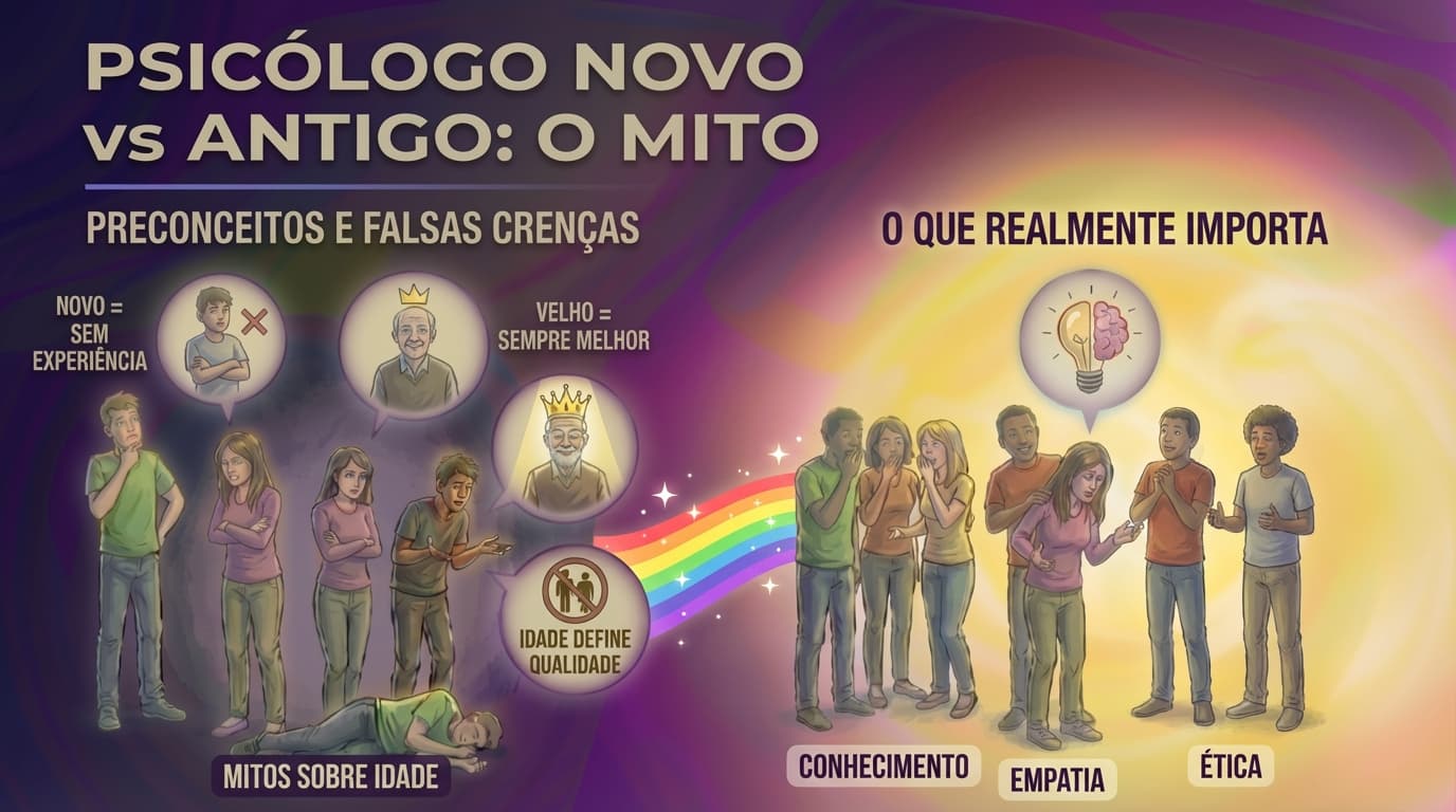 Psicólogo novo é ruim e psicólogo antigo é bom? Entenda esse mito na terapia