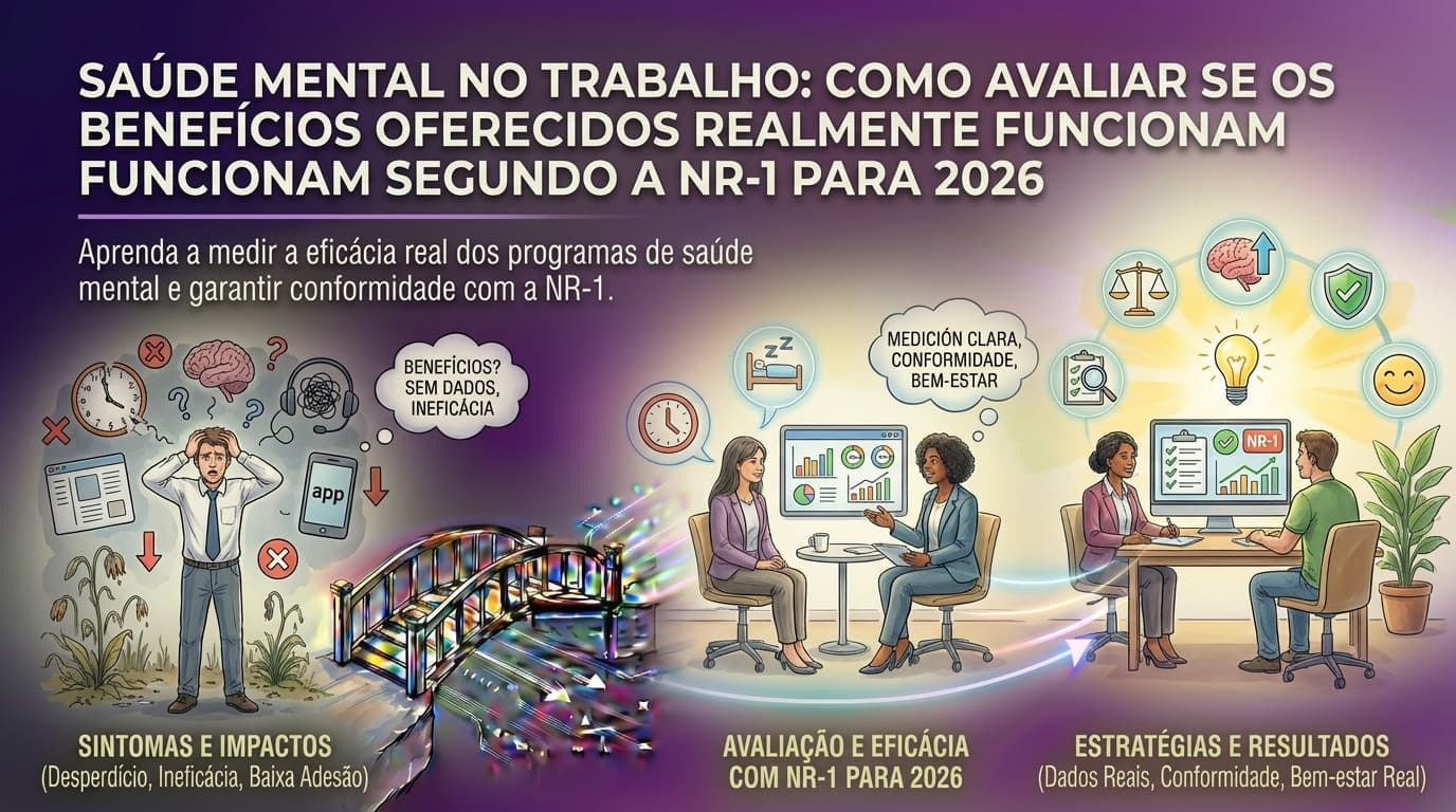 Saúde mental no trabalho: como avaliar se os benefícios oferecidos realmente funcionam segundo a NR-1 para 2026