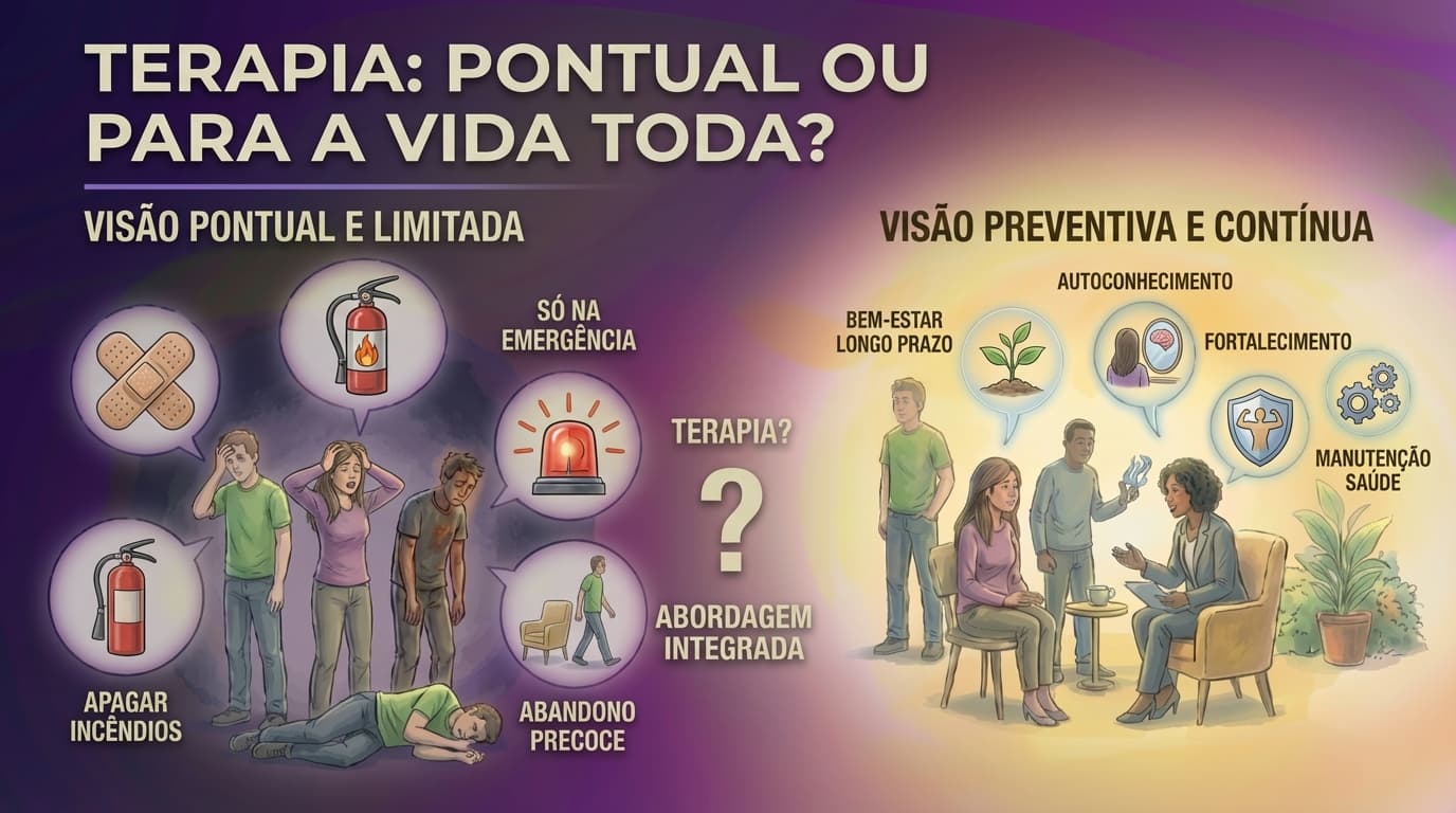 Terapia é para a vida toda, não apenas para resolver problemas pontuais