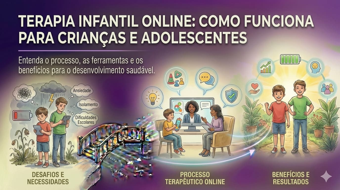 Terapia infantil online: como funciona, quando é indicada e quais os benefícios para crianças e adolescentes